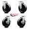 Service Caster 6 Inch Glass Filled Nylon Swivel Caster Set with Roller Bearings 2 Brakes SCC SCC-20S620-GFNR-2-TLB-2 - alternate 2